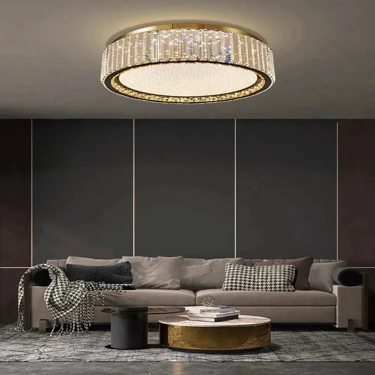 Lark Crystal Flush Mount Chandelier — Seus Lighting LED Pendant Lights  3500K