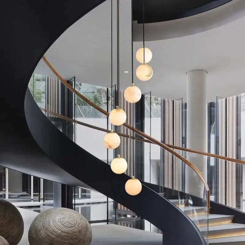 Faye Marble Bubble Chandelier — Seus Lighting LED Pendant Lights  3000K