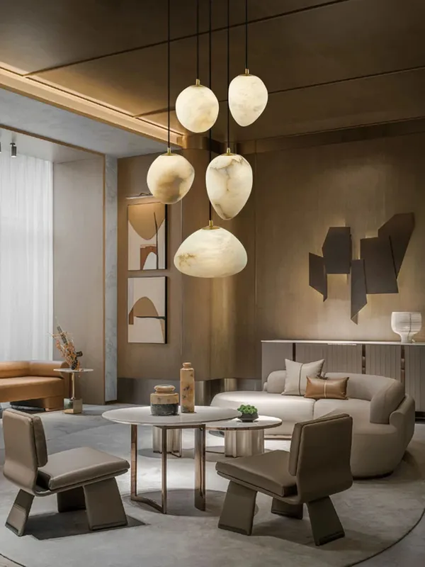 Sage Marble Chandelier — Seus Lighting LED Pendant Lights  