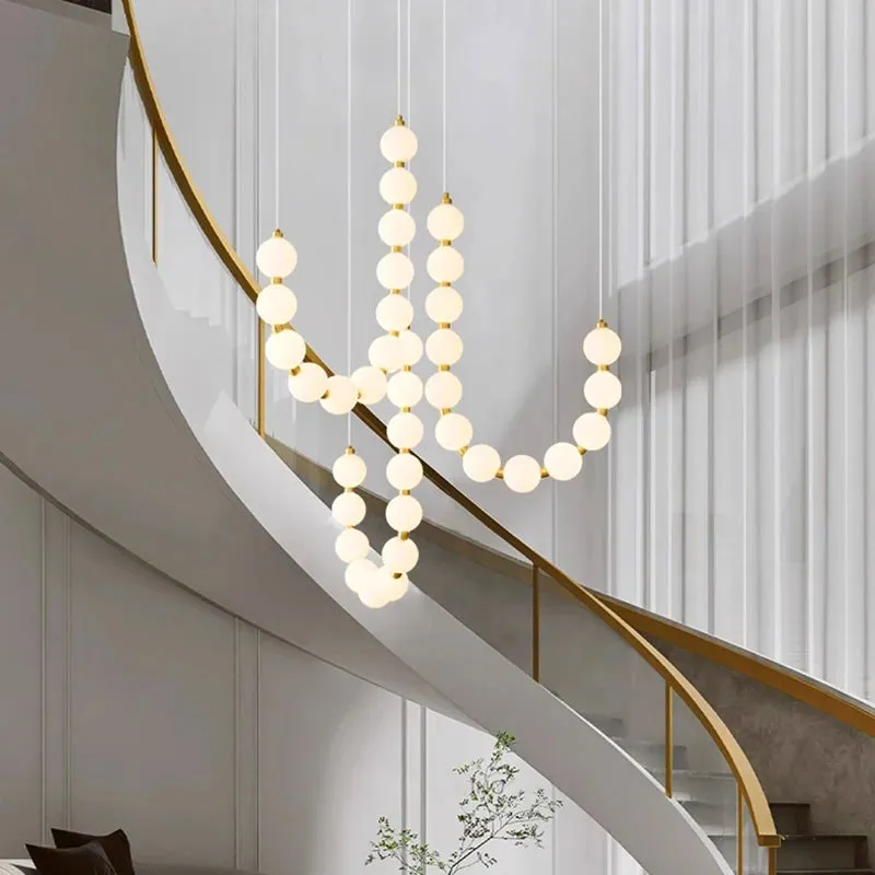 Lexi Modern Acrylic Orb Chandelier — Seus Lighting LED Pendant Lights  2800K