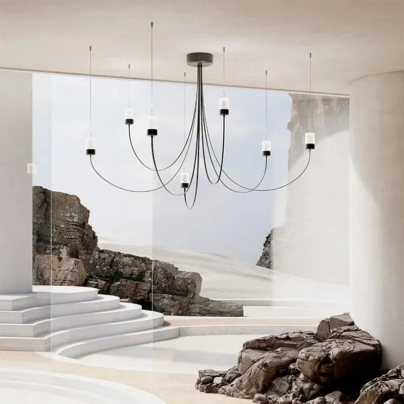 Suri Black Modern Chandelier — Seus Lighting LED Pendant Lights  