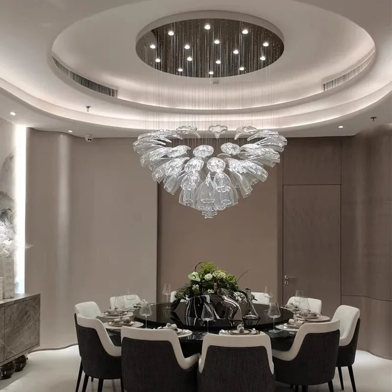 Sasha Modern Designer Crystal Flower Chandelier — Seus Lighting LED Pendant Lights  