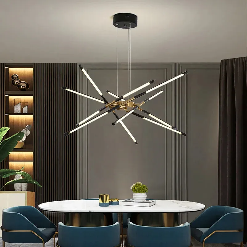 Contemporary LED Spoke Pendant Light Fixture — Seus Lighting LED Pendant Lights  3000K