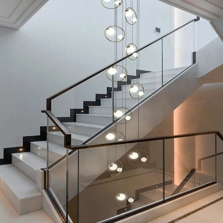 Postmodern Ring Pendant Light for Staircase — Seus Lighting LED Pendant Lights  3000K