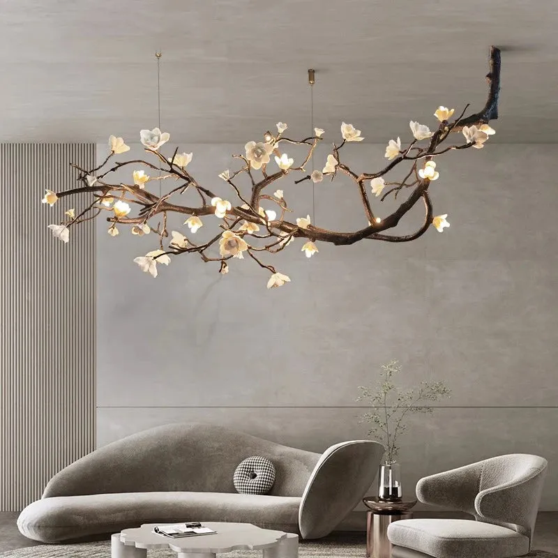 Minas Rustic Tree Branch Chandelier — Seus Lighting LED Pendant Lights  3000K