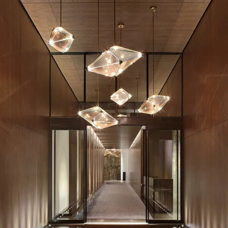 Modern Angular Diamond Style LED Pendant Light — Seus Lighting LED Pendant Lights  
