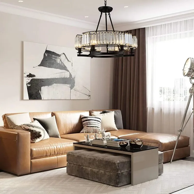 Alis Black Crystal Pendant Chandelier — Seus Lighting LED Pendant Lights  