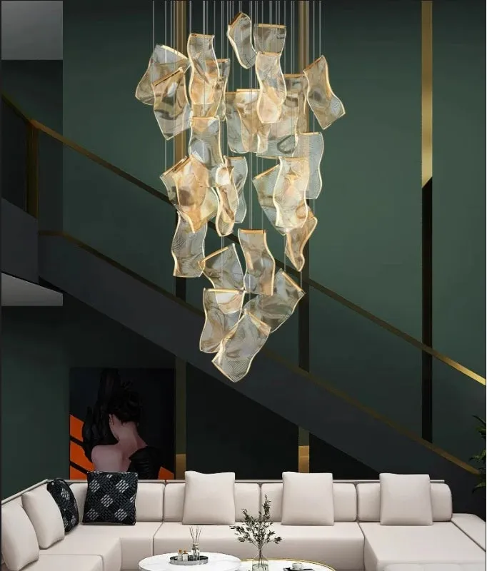 Jonas Postmodern Style Staircase Pendant Chandelier Light — Seus Lighting LED Pendant Lights  