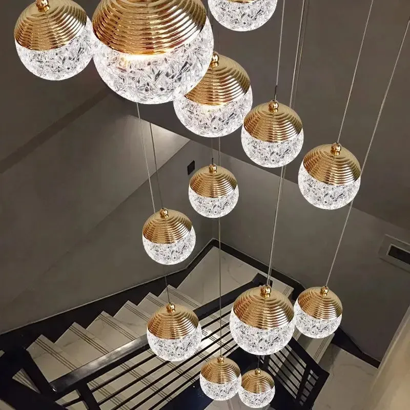 Large Acrylic Chandelier For Foyer — Seus Lighting LED Pendant Lights  3000K
