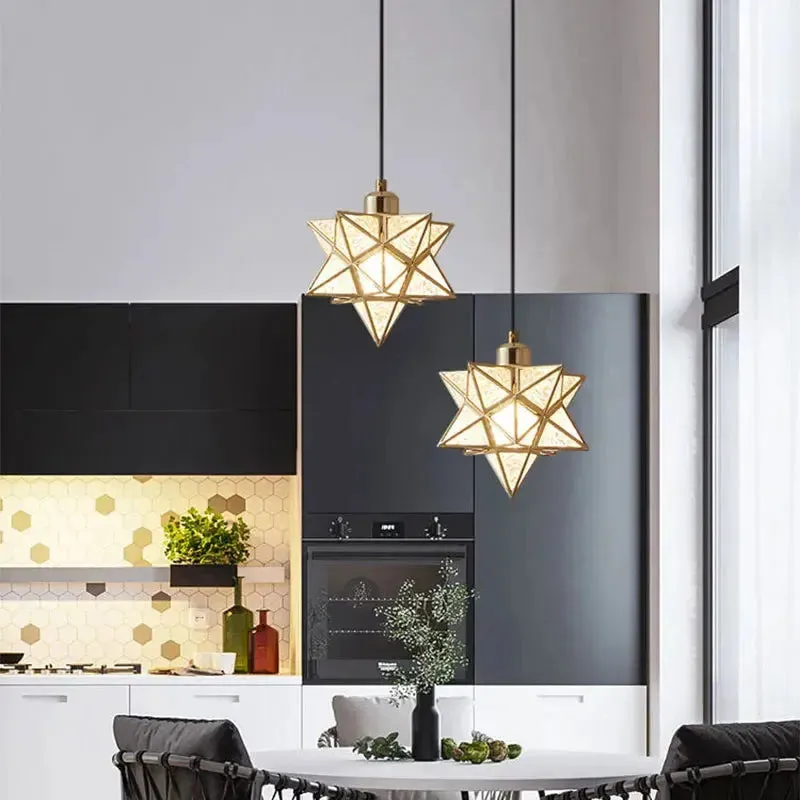 Modern Moravian Star Chandelier — Seus Lighting LED Pendant Lights  