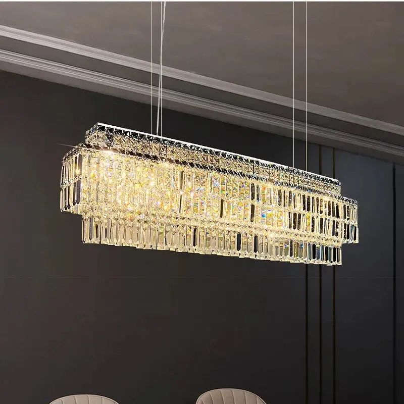 Luxury Linear Krsystal Chandelier — Seus Lighting LED Linear Lights  