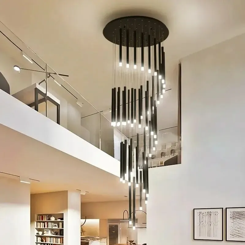 Contemporary Staircase Lighting Chandelier — Seus Lighting LED Pendant Lights  3000K