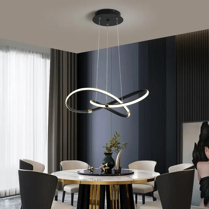 Marion Led Small Black Chandeliers — Seus Lighting LED Pendant Lights  