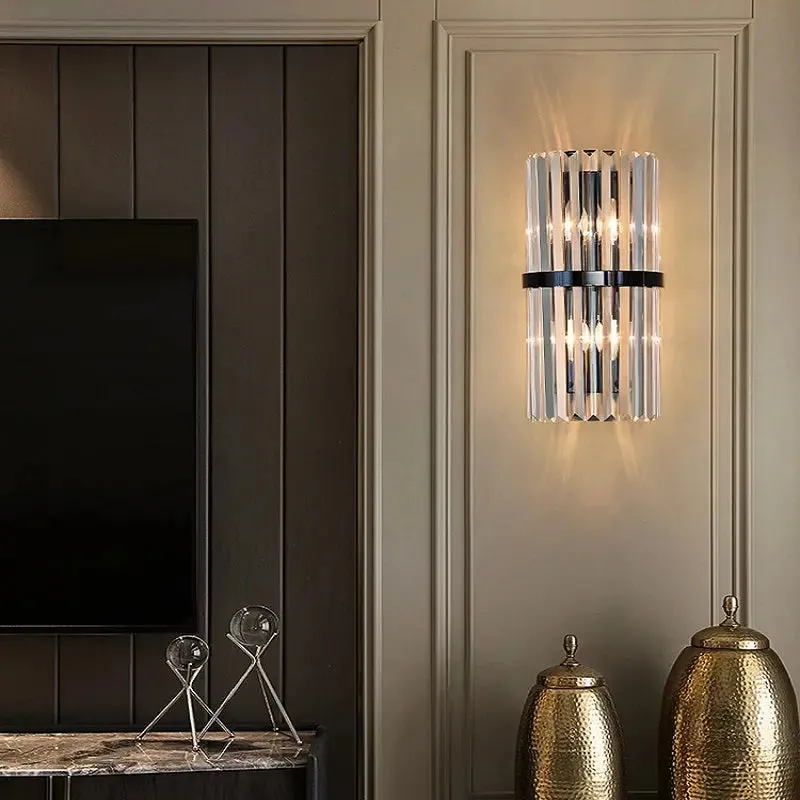 Hilda Crystal Wall Sconce Lighting — Seus Lighting LED Wall Lights  