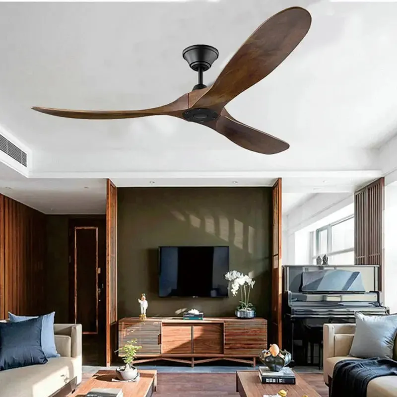 Modern Bamboo Ceiling Fan — Seus Lighting LED Fans  