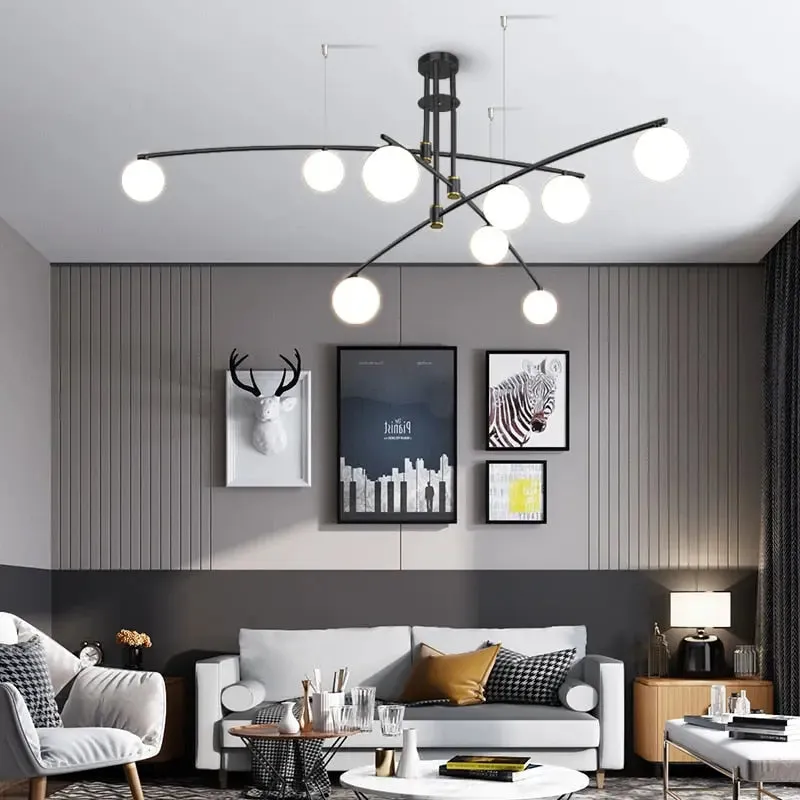 Sharon Contemporary Globe Chandelier — Seus Lighting LED Pendant Lights  3000K