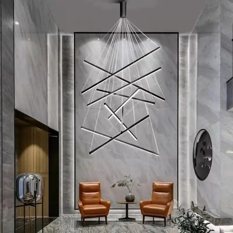 Cora Contemporary Foyer Chandelier — Seus Lighting LED Pendant Lights  3000K