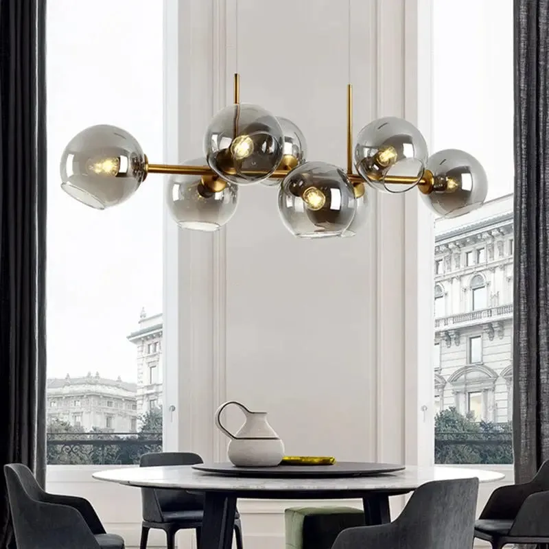 Branching Bubble Chandelier Dining Room — Seus Lighting LED Pendant Lights  3000K