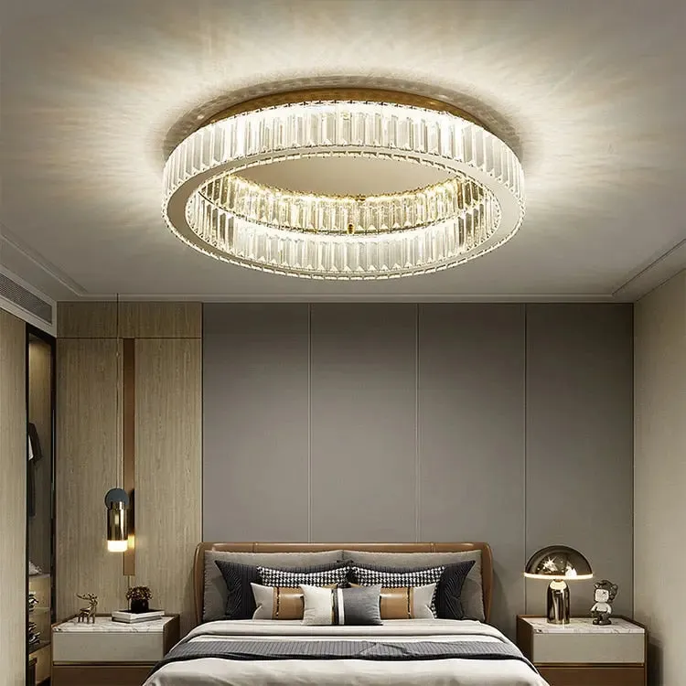 Elizza Flush Mount Crystal Chandelier — Seus Lighting LED Pendant Lights  3000K