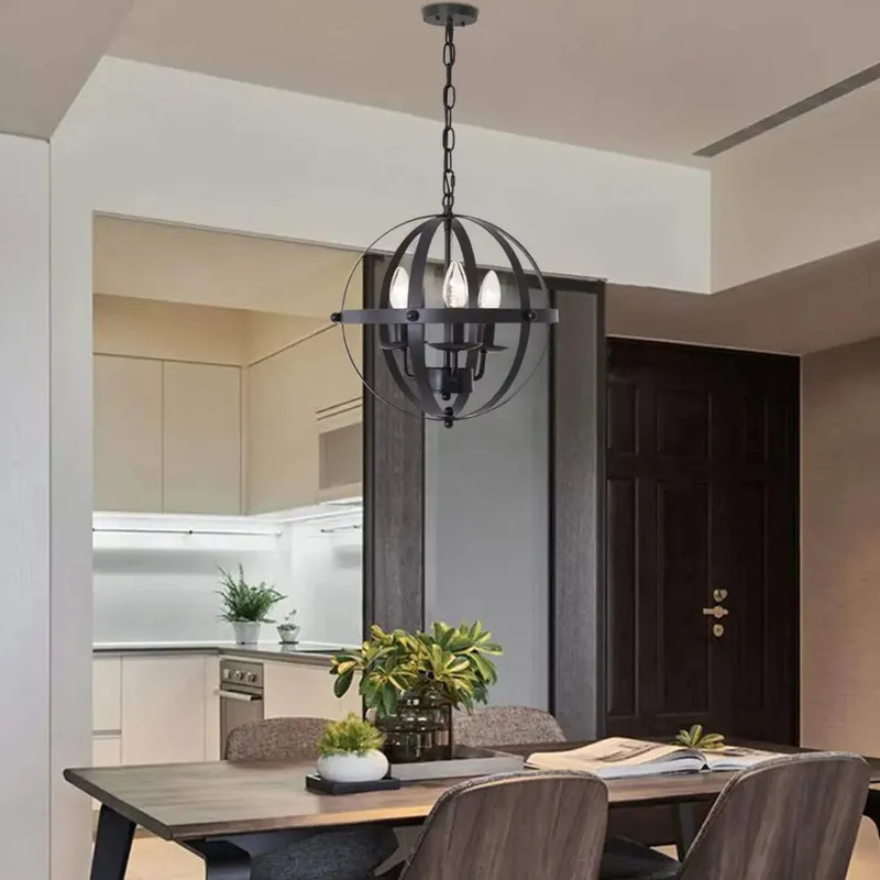 Brielle Vintage Drum Chandelier — Seus Lighting LED Pendant Lights  