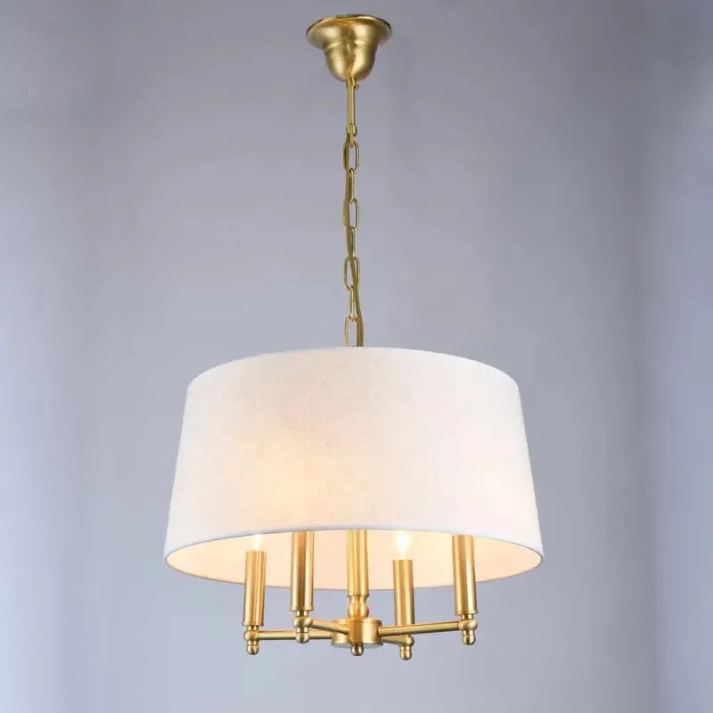 Melissa Copper Drum Chandelier — Seus Lighting LED Pendant Lights  