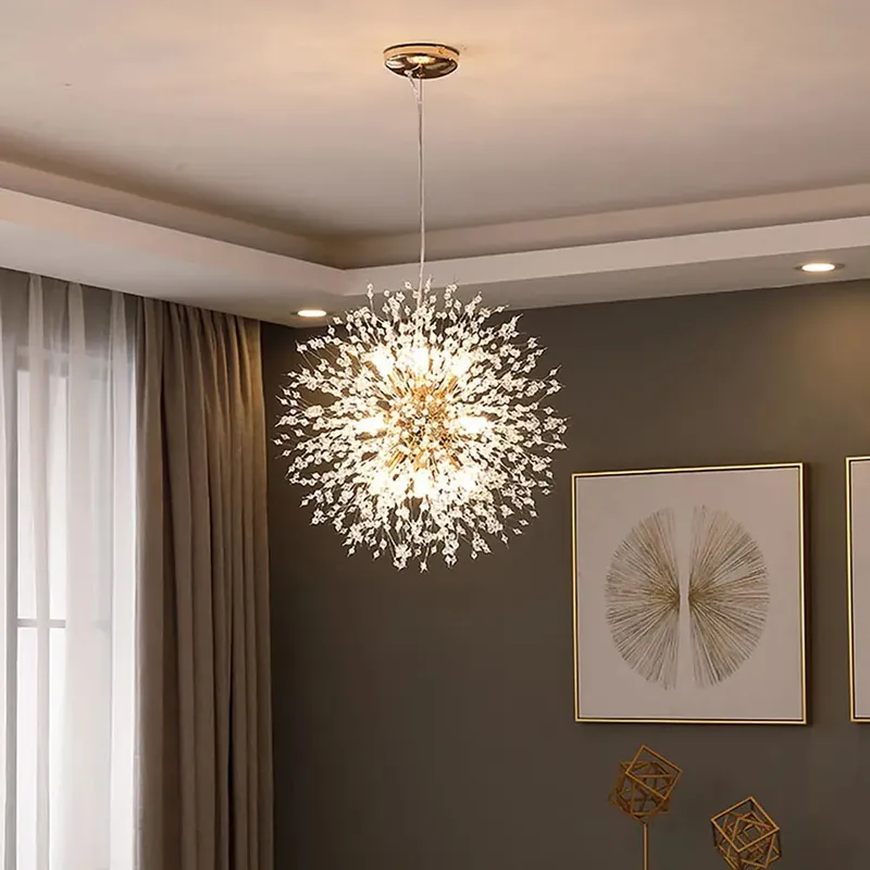 Ferida Crystal Globe Chandelier — Seus Lighting LED Pendant Lights  3000K