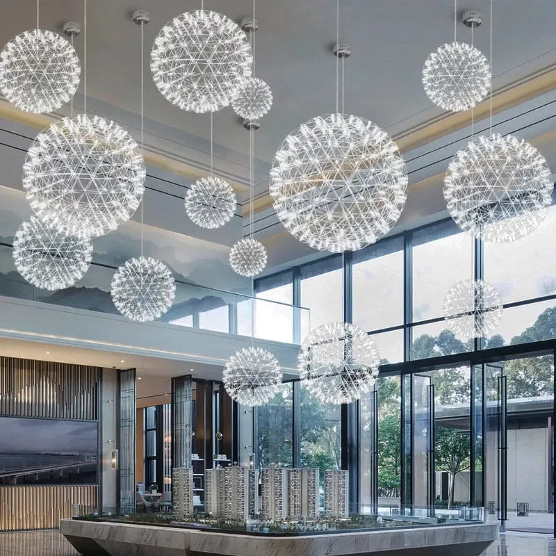 Spark Ball Stainless Steel Pendant Light — Seus Lighting LED Pendant Lights  