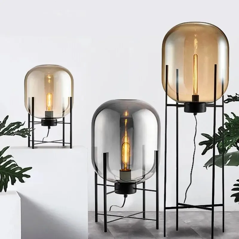 Glowlia Glass Shade Floor Lamp — Seus Lighting LED General Lighting  