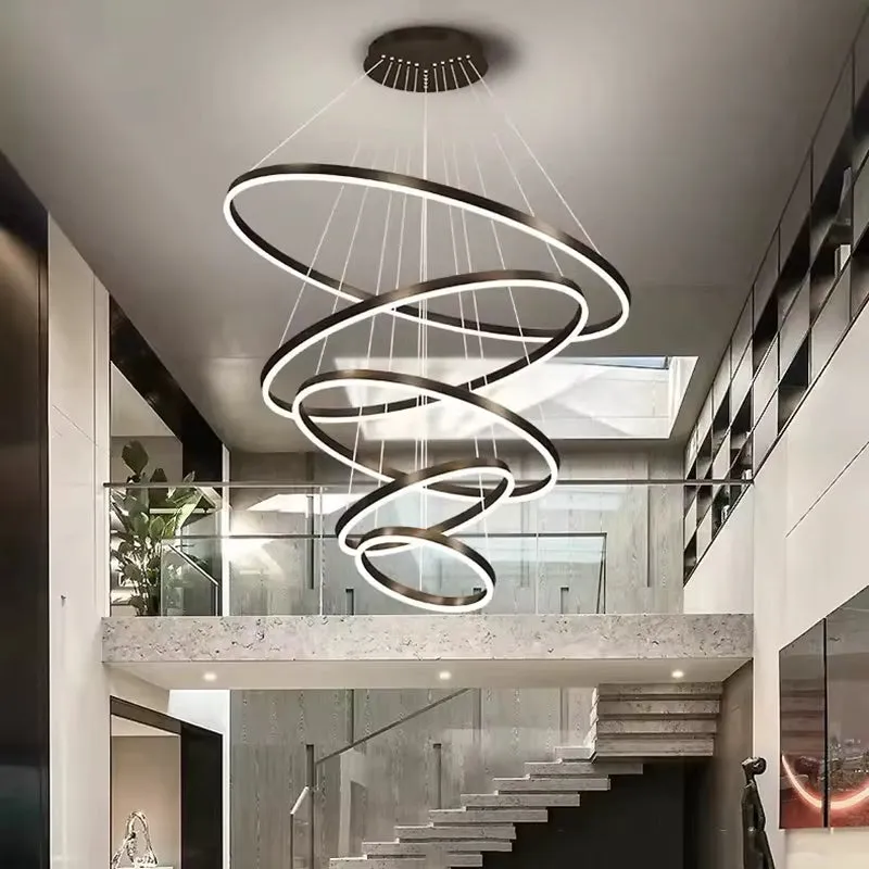 Aysan Modern Ring Chandeliers — Seus Lighting LED Pendant Lights  3000K