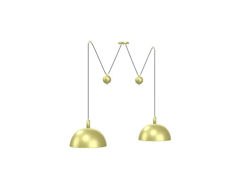 2 Pendant Dome Counter Balance Lamp — Hangout Lighting LED Pendant Lights  3500K