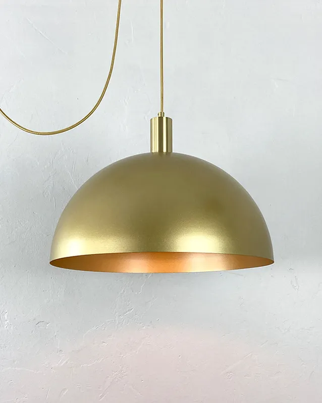 Dome Pendant: Brass 18" — Hangout Lighting LED Pendant Lights  2200K