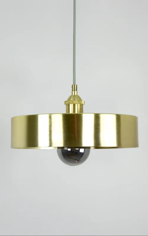 Metal Drum Pendant: Brass 12" — Hangout Lighting LED Pendant Lights  
