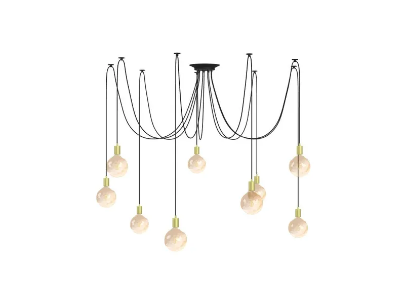 9 Pendant Swag Chandelier with Geo Globes — Hangout Lighting LED Pendant Lights  2200K