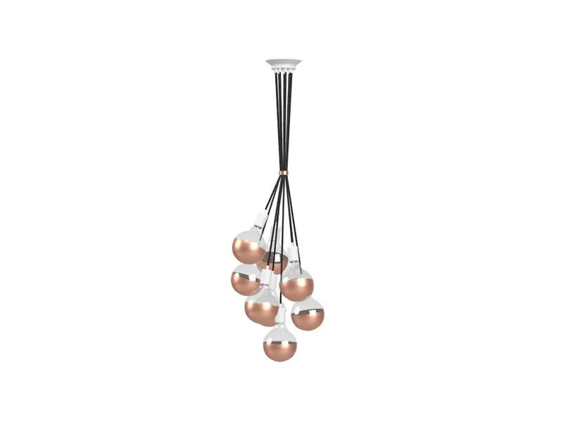 9 Pendant Grape Cluster: Copper Dipper Globes — Hangout Lighting LED Pendant Lights  2700K