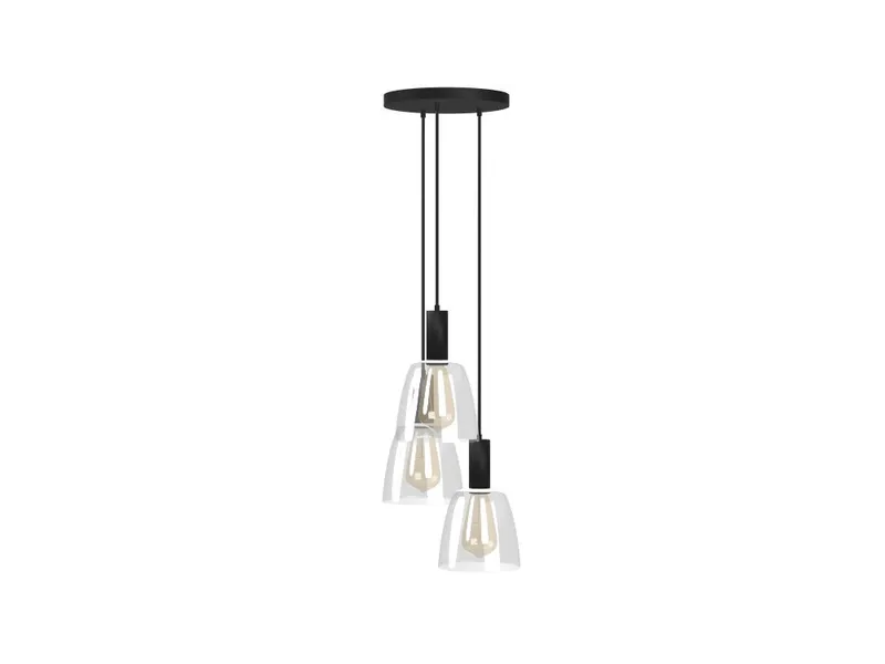 12" Round Base with Glass Bell Shades — Hangout Lighting LED Pendant Lights  