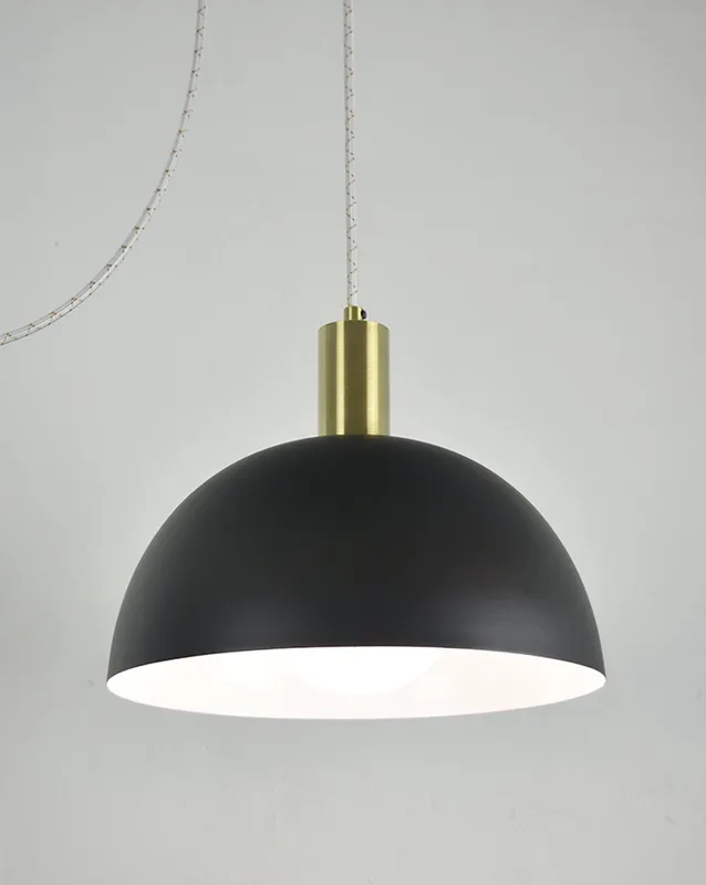 Dome Pendant: Black 12" — Hangout Lighting LED Pendant Lights  