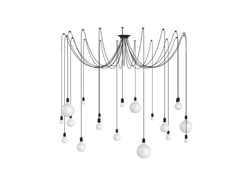 19 Pendant Swag - White Globe Mix — Hangout Lighting LED Pendant Lights  3500K