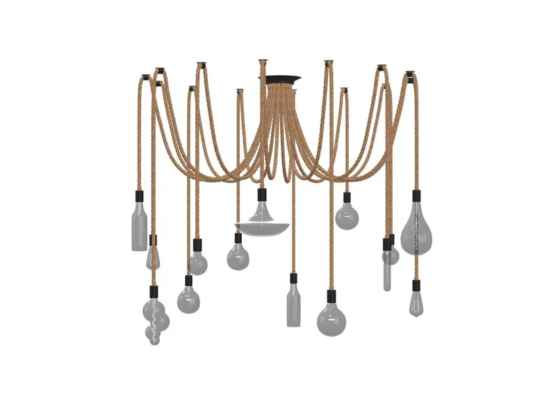 14 Pendant Rope Swag - Smoke Mix — Hangout Lighting LED Pendant Lights  3500K