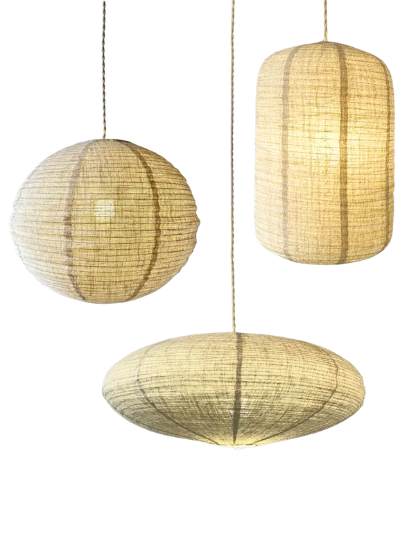 Linen Lantern Shades — Hangout Lighting LED General Lighting  
