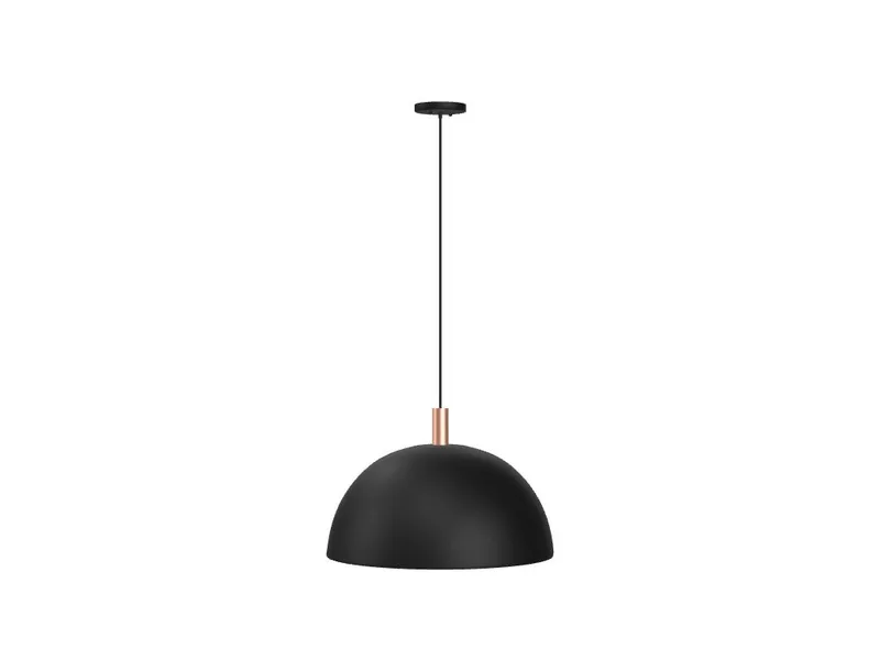 24" Black Dome Pendant – Copper Socket — Hangout Lighting LED Pendant Lights  