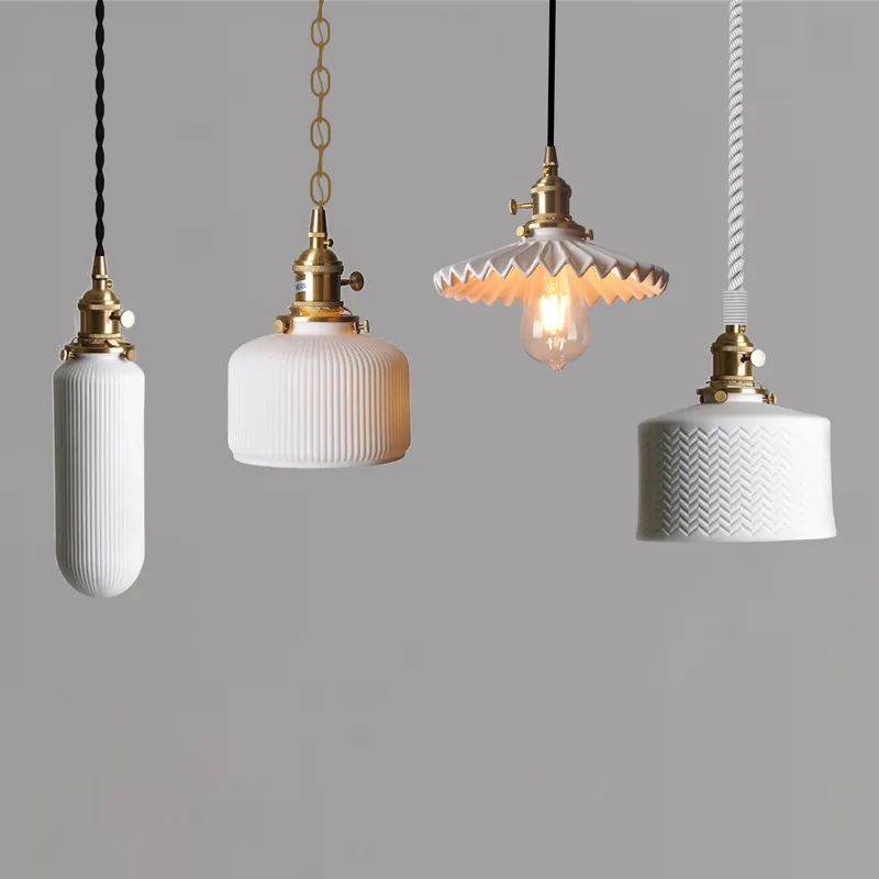 Ceramic Shade Pendant Light — Hangout Lighting LED Pendant Lights  