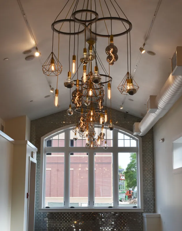Custom Geometric Triple Ring Chandelier — Hangout Lighting LED Pendant Lights  