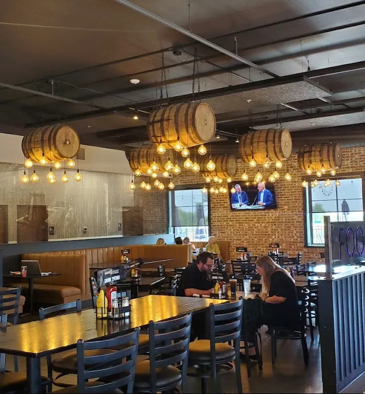Custom Whiskey Barrel Chandelier — Hangout Lighting LED Pendant Lights  2200K