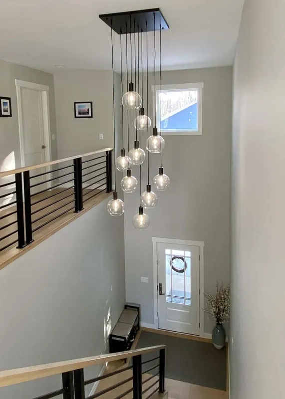 Customize: Large Base Foyer Chandelier — Hangout Lighting LED Pendant Lights  3500K