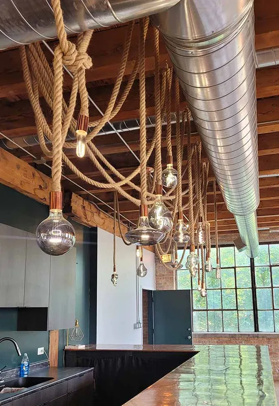 Customize: Swag Chandelier - Rope — Hangout Lighting LED Pendant Lights  2200K