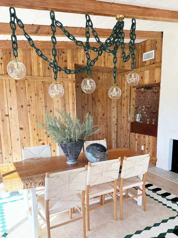 Customize: Swag Chandelier - Thick Chain with Globe Shades — Hangout Lighting LED Pendant Lights  2200K