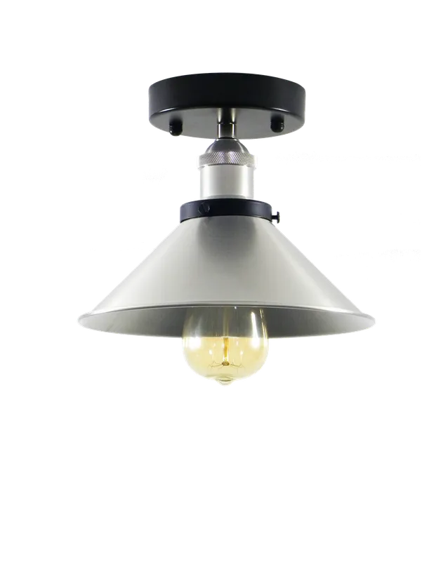 Flush Mount: Brushed Nickel Shade Light — Hangout Lighting LED Ceiling Lights  