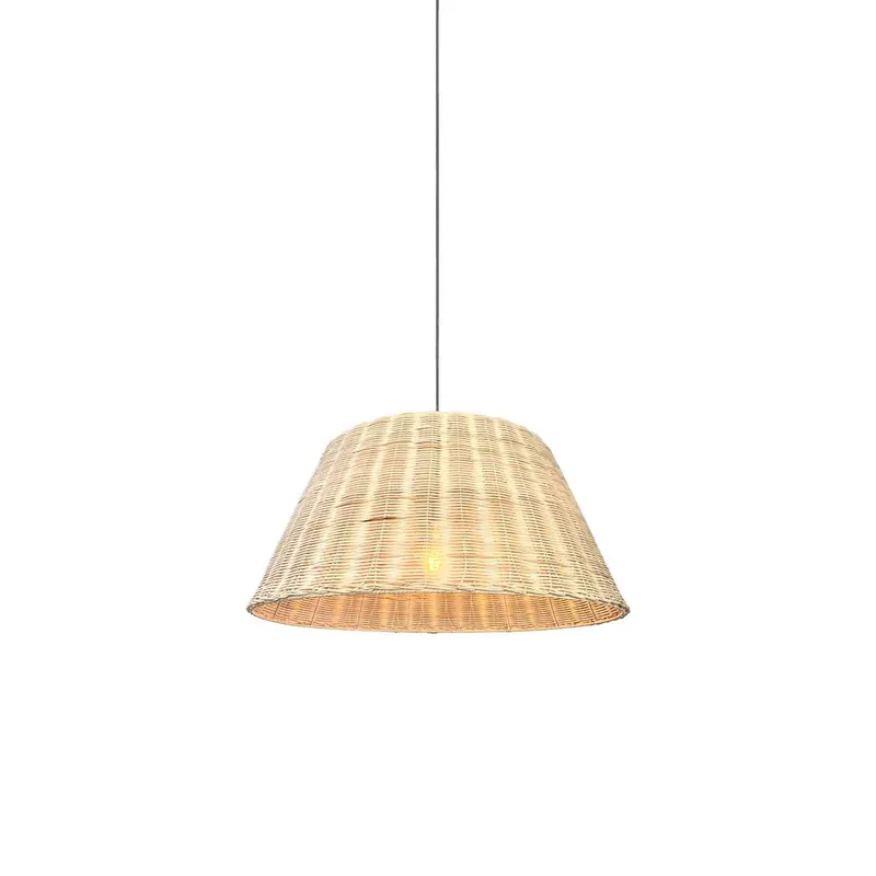 Single Pendant: 30" Bamboo Woven Basket Shade — Hangout Lighting LED Pendant Lights  2200K