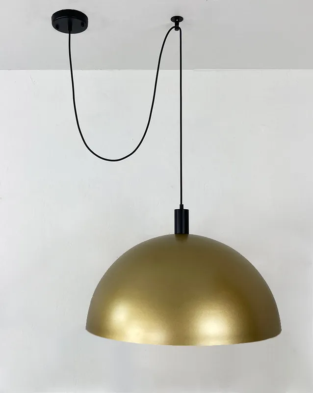 Single Pendant: 24" Brass Dome Shade — Hangout Lighting LED Pendant Lights  2200K