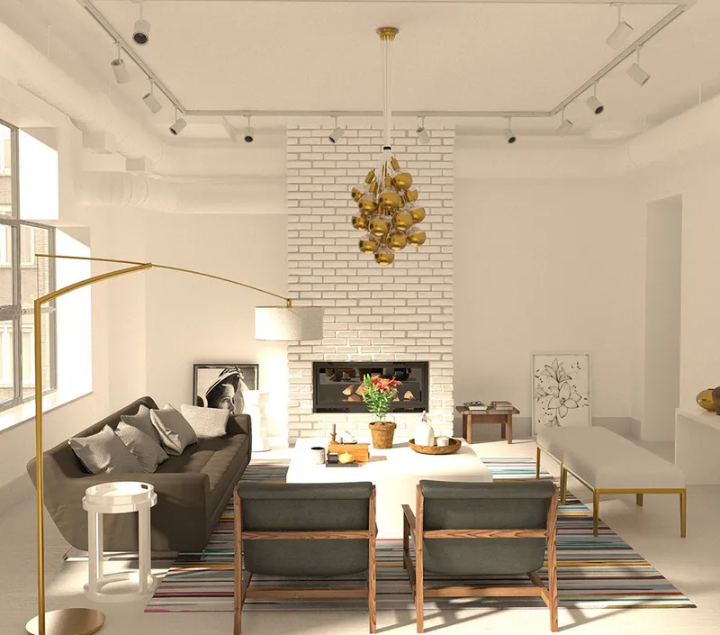 Cluster Chandelier - Grape: White with Brass Dipped Bulbs — Hangout Lighting LED Pendant Lights  2700K
